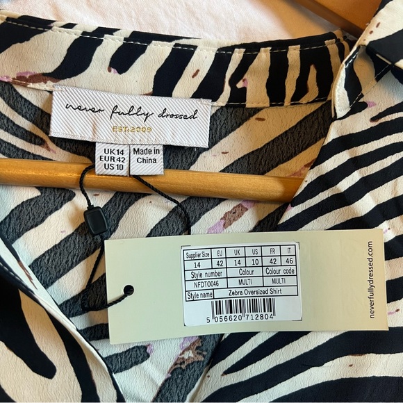 Zebra Oversized Blouse | Never Fully Dressed - Picture 8 of 8